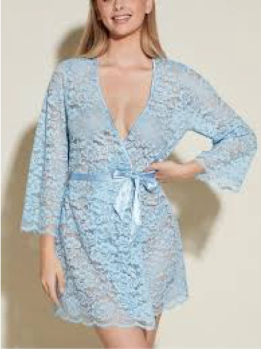 Cosabella Magnolia Lace Robe- NWT